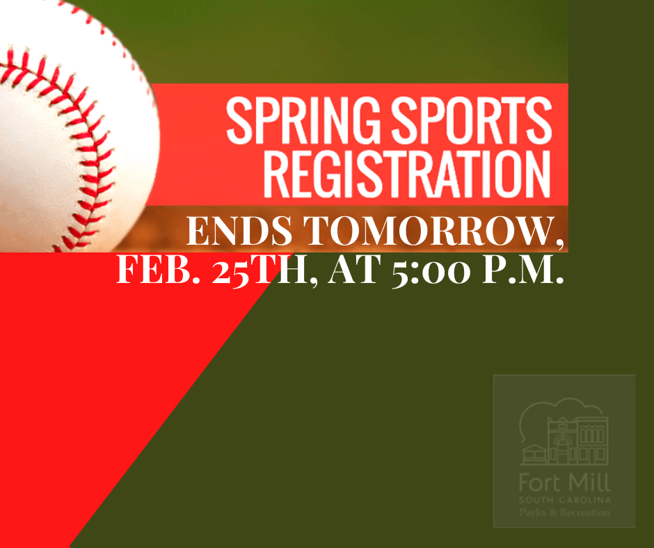 Spring Sports Registration Deadline 