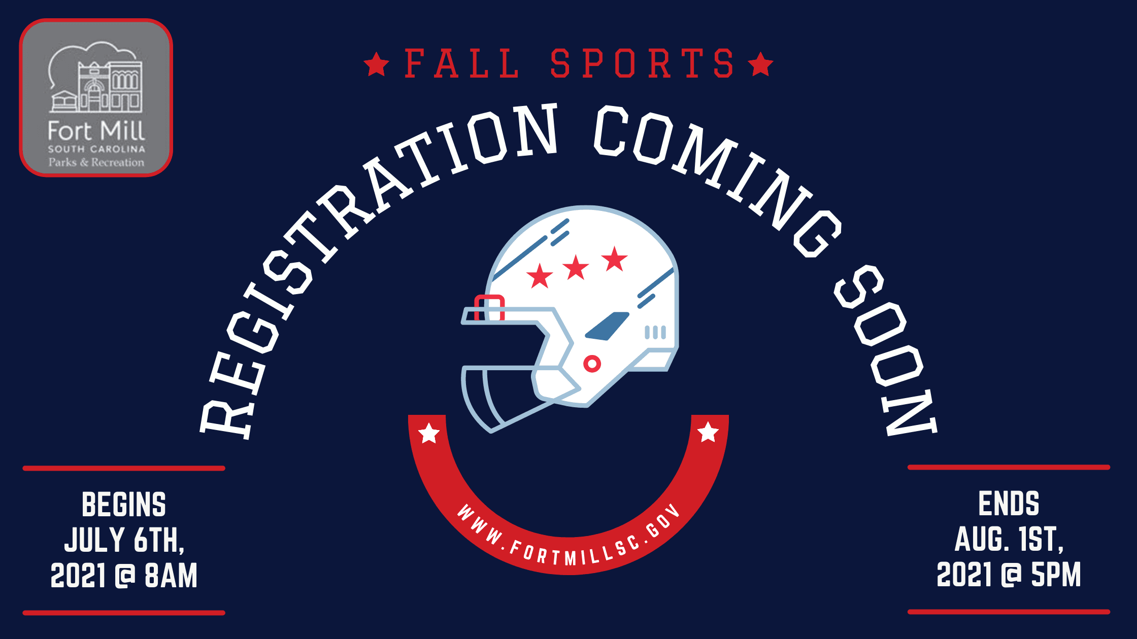 Fall Sports Registration Coming Soon