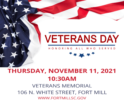 THURSDAY, NOVEMBER 11 AT 1030AM VETERANS MEMORIAL PARK 106 N. WHITE STREET (Instagram Post)