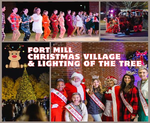 Christmas Village and tree lightning for Nov 2023 newsletter