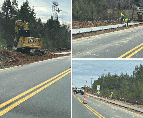 Sidewalks on Whites Road for Jan 2025 Town newsletter