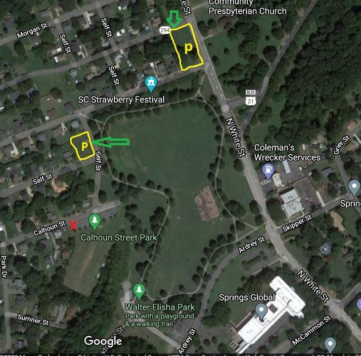 Calhoun St Park Temporary Parking