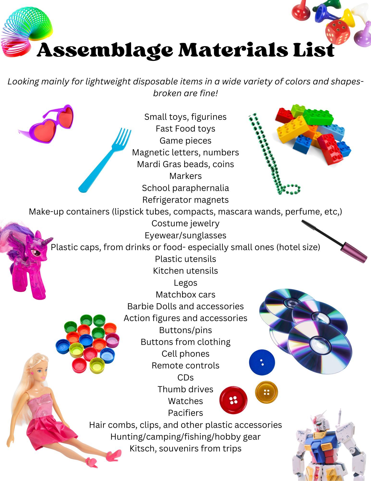 Assemblage Materials List