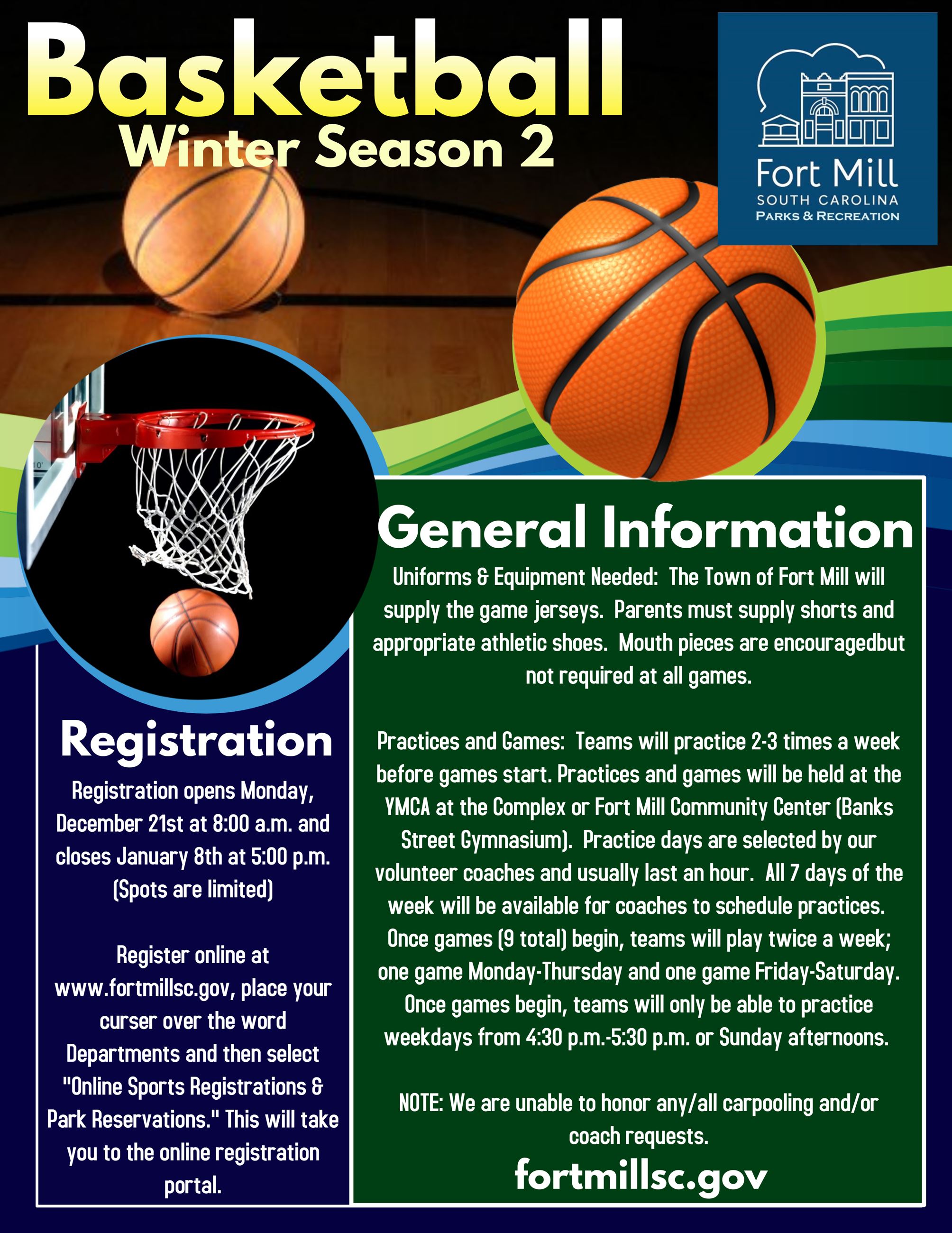 Winter Basketball Season 2 Information 